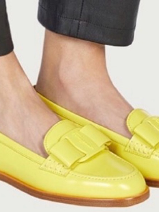 Salvatore Ferragamo Shoes - Size 8 Salvatore Ferragamo Bright Yellow Patent Leather Vara Loafers